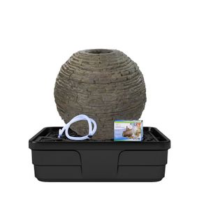Medium Stacked Slate Sphere Fountain Kit